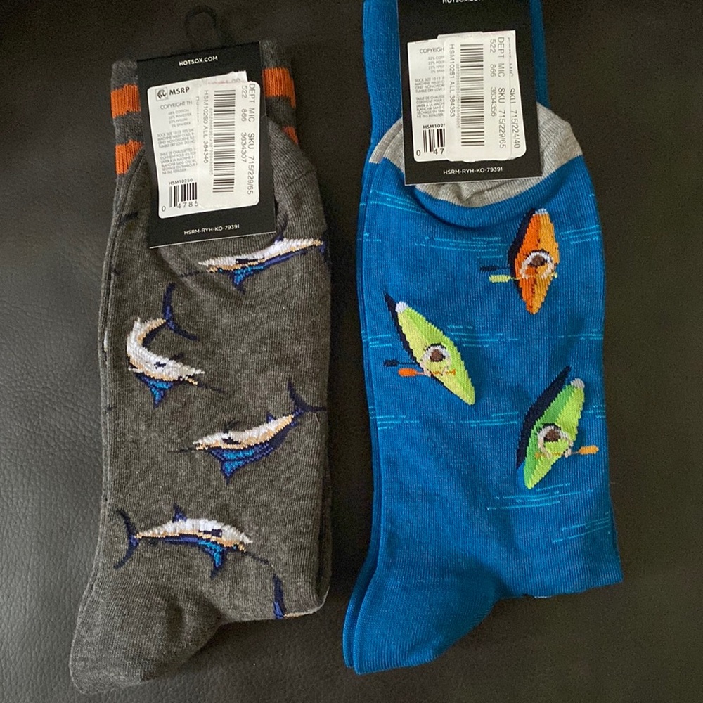 HOTSOX Men’s Crew Socks, Sock Size 10-13 Fits Shoe Size 6-12.5, 2 Pairs